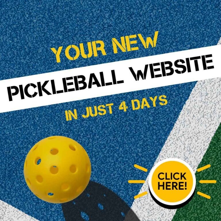 your new pickleball website